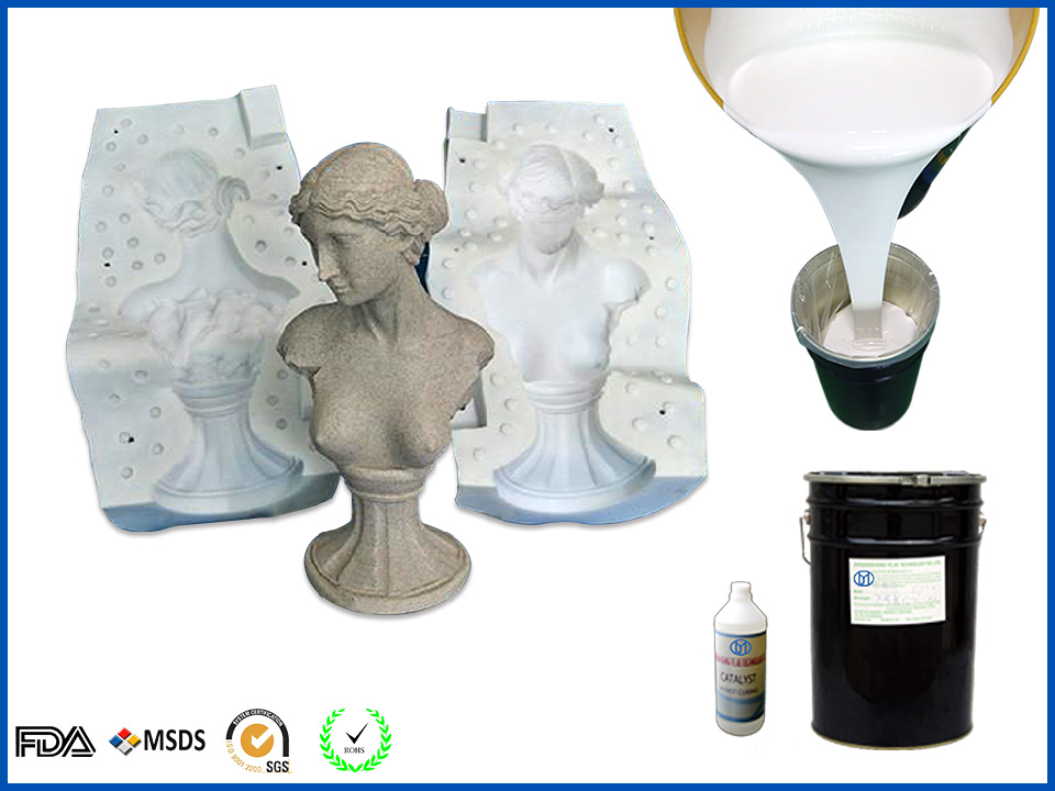 Gypsum mold silicone