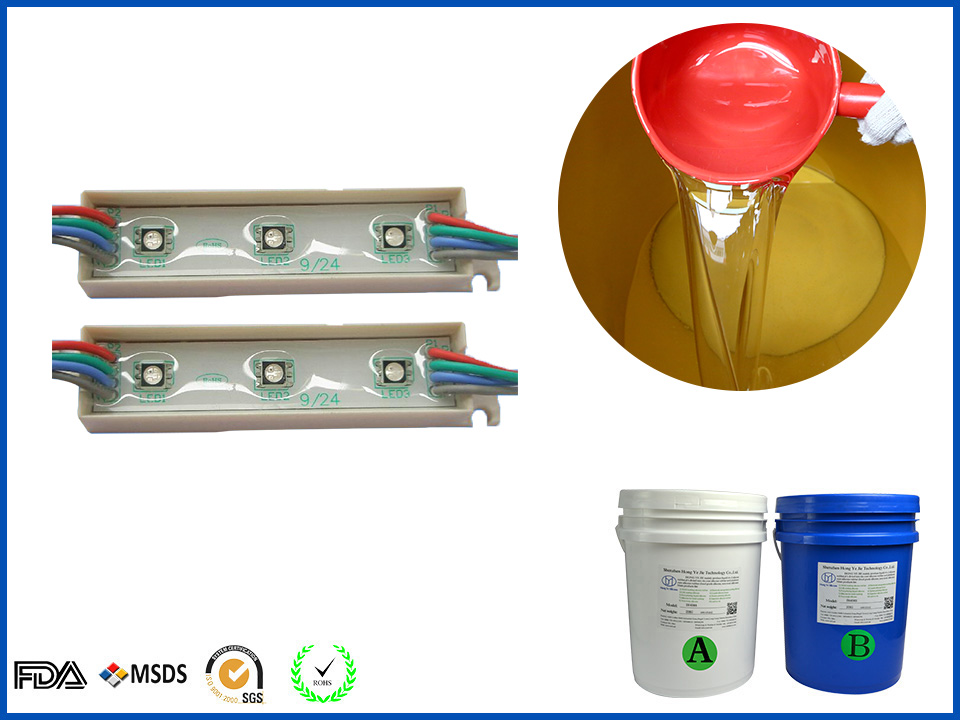 Transparent electronic potting compound